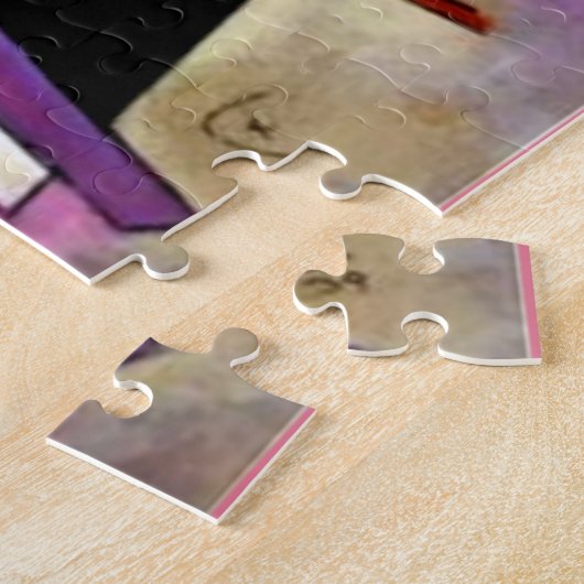 Kandinsky - Abstract Cubisme met Pinks en Blues Legpuzzel (Zijkant)