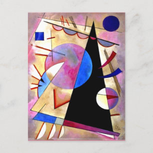 Kandinsky - Abstract Kubisme met Roze en Blauw Briefkaart