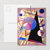 Kandinsky - Abstract Kubisme met Roze en Blauw Briefkaart (Voorkant / Achterkant)