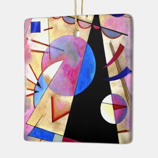 Kandinsky - Abstract Kubisme met Roze en Blauw Keramisch Ornament (Links)