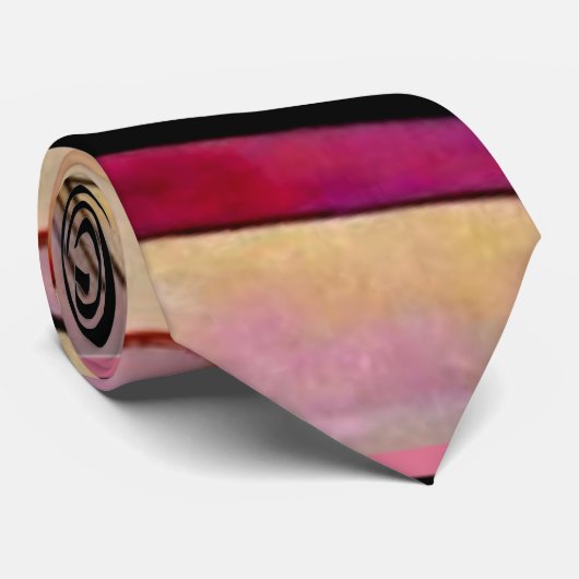 Kandinsky - Abstract Kubisme met Roze en Blauw Stropdas (Opgerold)