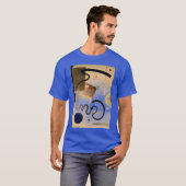 Kandinsky Abstract kunstwerk Deep Royal Blue T-shirt (Voorkant volledig)