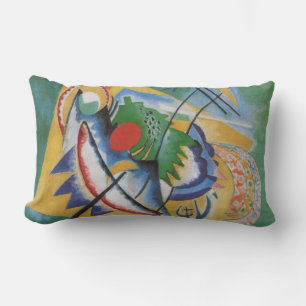 Kandinsky Abstract 'Oval Red' Groen Geel Kussen