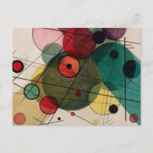 Kandinsky Abstracte cirkels in een Circle Briefkaa Briefkaart