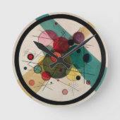 Kandinsky Abstracte cirkels in een cirkel Ronde Klok (Voorkant)