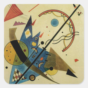 Kandinsky Abstracte cirkels Vierkante Sticker