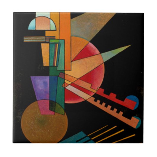 Kandinsky - Abstracte Interpretatie Tegeltje (Voorkant)
