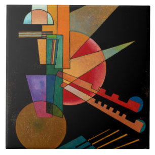 Kandinsky - Abstracte Interpretatie Tegeltje