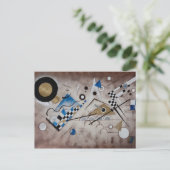 Kandinsky abstracte schilderkunst midden eeuw mode briefkaart (Staand voorkant)