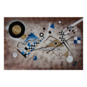 Kandinsky abstracte schilderkunst midden eeuw mode perfect poster (Voorkant)
