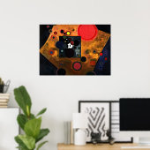 Kandinsky - Accent op Roze Poster (Thuiskantoor)