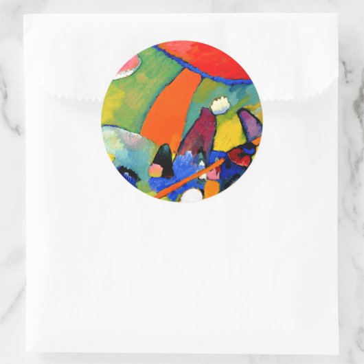 Kandinsky - Beach Scene Ronde Sticker (Tas)