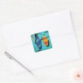 Kandinsky - Beide striped Vierkante Sticker (Envelop)