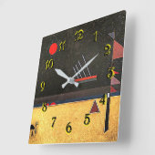 Kandinsky beroemde abstracte kunst, Brownish Vierkante Klok (Hoek)