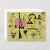 Kandinsky - Beslissende Roos, beroemd schilderij, Briefkaart (Voorkant / Achterkant)