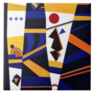Kandinsky - Bindende, kleurrijke abstracte kunst Tegeltje