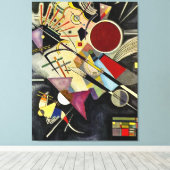 Kandinsky - Black accompanimant Canvas Afdruk (Insitu (Houten vloer))