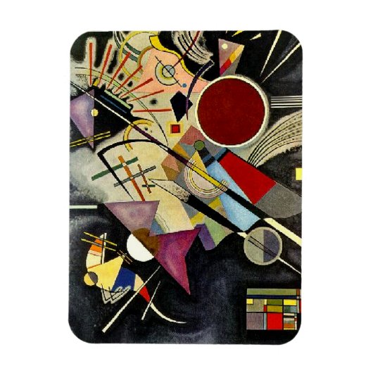 Kandinsky - Black accompanimant Magneet (Verticaal)