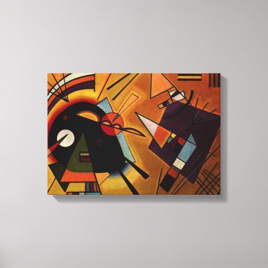 Kandinsky Black en Violet Canvas Afdruk (Voorkant)