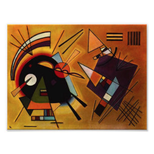 Kandinsky Black en Violet Photo Print Foto Afdruk