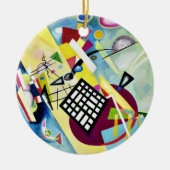 Kandinsky - Black Grid, populaire abstracte kunst, Keramisch Ornament (Voorkant)