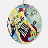 Kandinsky - Black Grid, populaire abstracte kunst, Keramisch Ornament (Links)