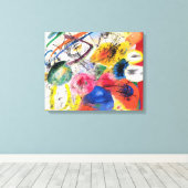 Kandinsky Black Lines Canvas Afdruk (Insitu (Houten vloer))