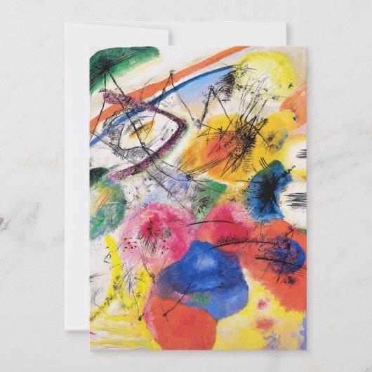 Kandinsky Black Lines Invitations Kaart (Voorkant)