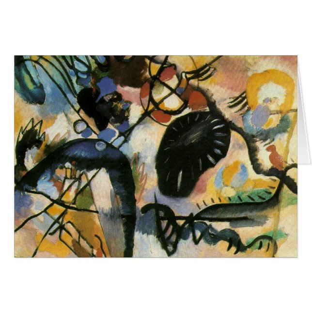 Kandinsky Black Spot Abstract Artwork (Voorkant Horizontaal)