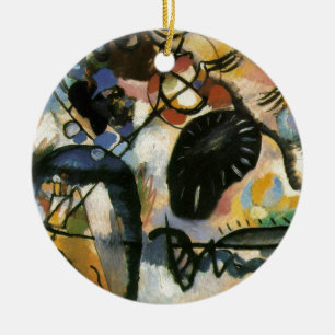 Kandinsky Black Spot Abstract Artwork Keramisch Ornament