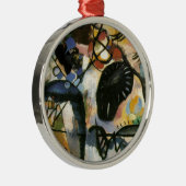 Kandinsky Black Spot Abstract Artwork Metalen Ornament (Rechts)