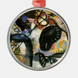 Kandinsky Black Spot Abstract Artwork Metalen Ornament