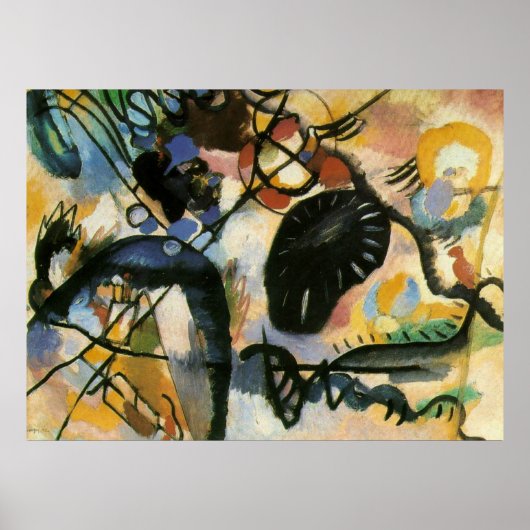 Kandinsky Black Spot Abstract Artwork Poster (Voorkant)