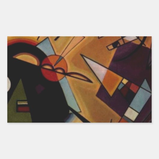 Kandinsky Black Violet Rechthoekige Sticker (Voorkant)