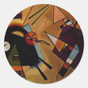 Kandinsky Black Violet Ronde Sticker