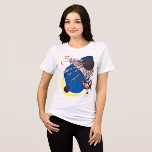 Kandinsky Blau Abstract - Fijne Kunst Tri-Blend Shirt