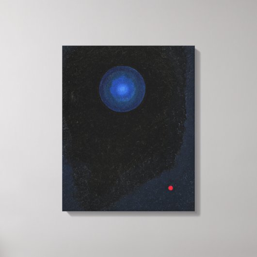 Kandinsky - Blauw, abstracte kunst Canvas Afdruk (Voorkant)
