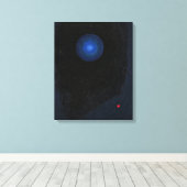 Kandinsky - Blauw, abstracte kunst Canvas Afdruk (Insitu (Houten vloer))