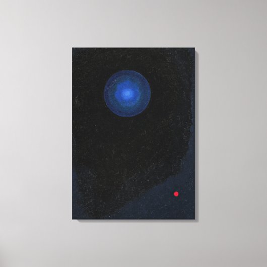 Kandinsky - Blauw, abstracte kunst Canvas Afdruk (Voorkant)