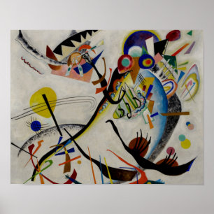 Kandinsky Blauw Segment Abstract Schilderij Poster