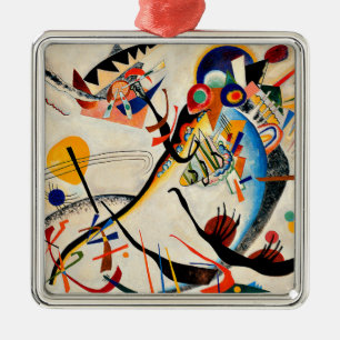 Kandinsky - Blauw Segment Metalen Ornament