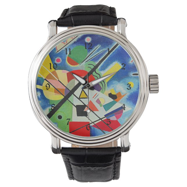 Kandinsky - Blauwe Schildering Horloge (Voorkant)