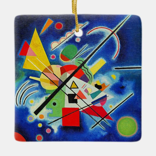 Kandinsky - Blauwe Schildering Keramisch Ornament (Voorkant)