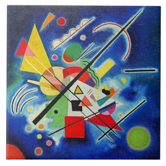 Kandinsky - Blue Painting Tegeltje (Voorkant)