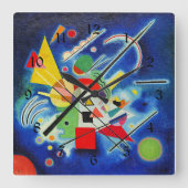 Kandinsky - Blue Painting Vierkante Klok (Voorkant)