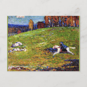 Kandinsky - Blue Rider, landschapsschilderij Briefkaart