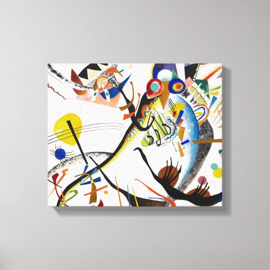 Kandinsky Blue Segment Canvas Afdruk (Voorkant)