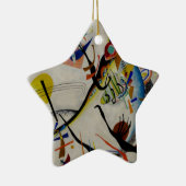 Kandinsky Blue Segment Keramisch Ornament (Rechts)
