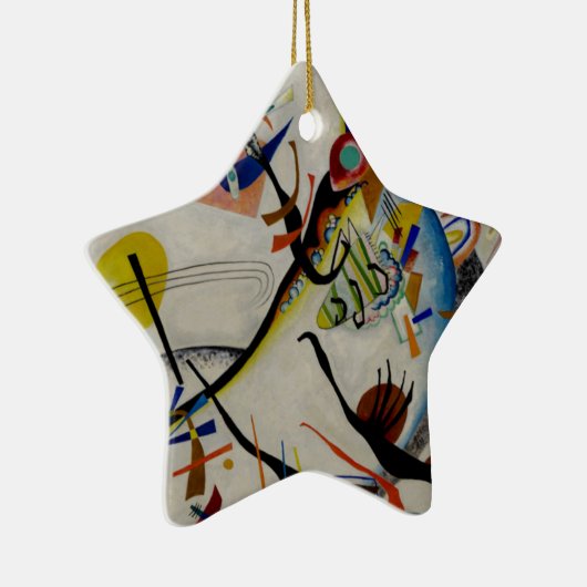 Kandinsky Blue Segment Keramisch Ornament (Rechts)