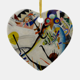 Kandinsky Blue Segment Keramisch Ornament